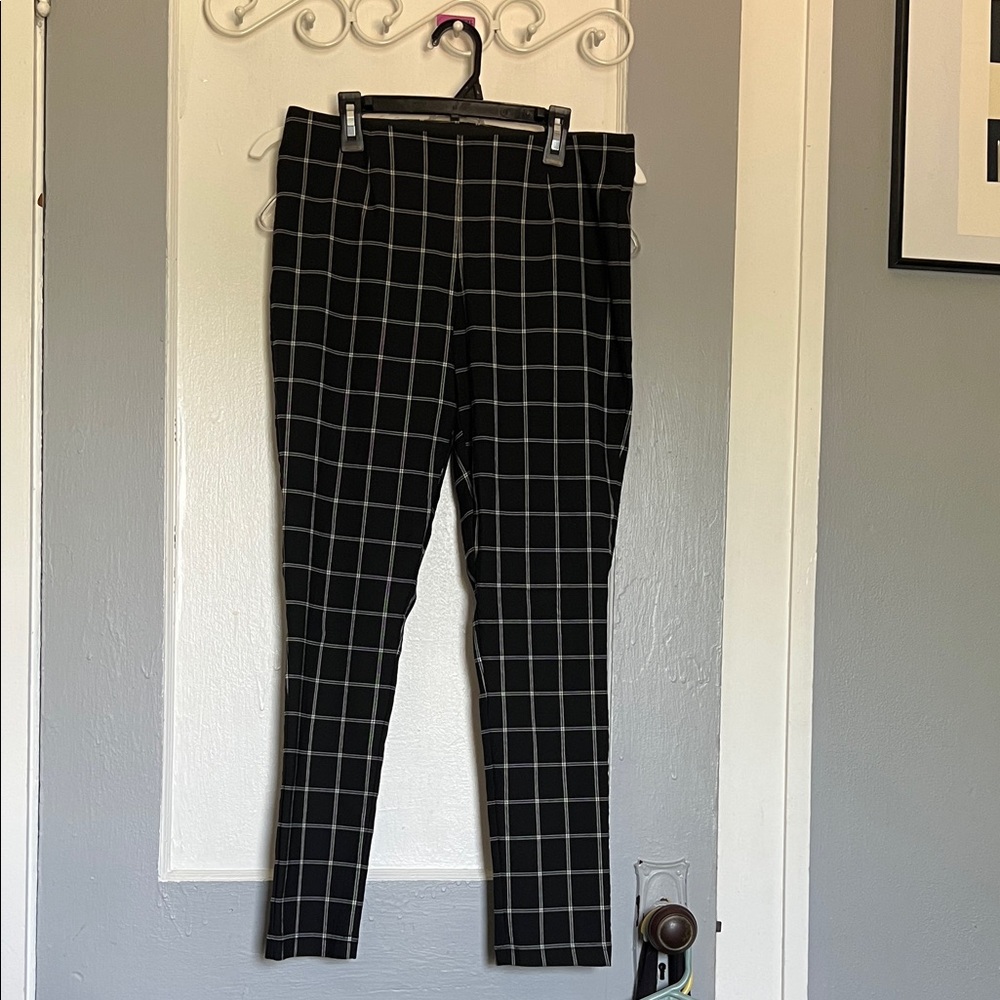 Calvin Klein Collection Black and White Skinny Pants